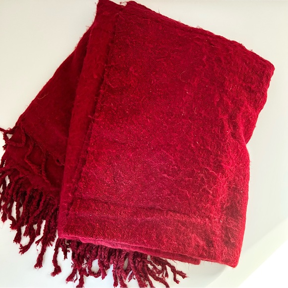 Rae Dunn Red Christmas Throw Blanket - Picture 2 of 5